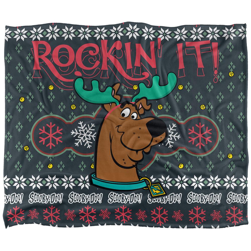 Multicoloured - Front - Scooby Doo Rockin It Christmas Blanket