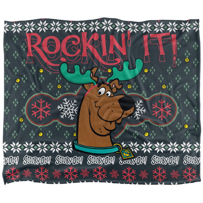 Multicoloured - Front - Scooby Doo Rockin It Christmas Blanket