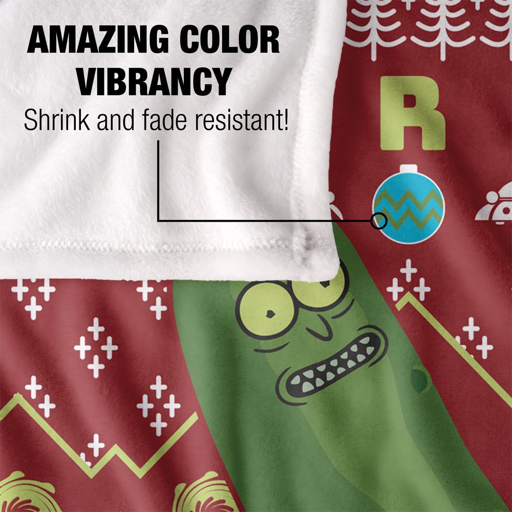 Multicoloured - Lifestyle - Rick And Morty Merry Rickmas Pickle Rick Christmas Blanket