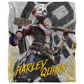 Multicoloured - Front - Suicide Squad Harley Quinn Blanket