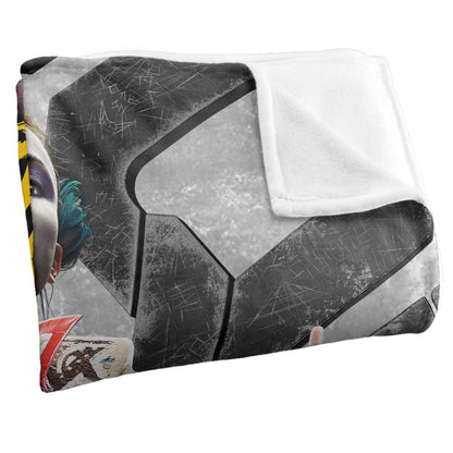Multicoloured - Back - Suicide Squad Harley Quinn Blanket