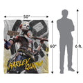 Multicoloured - Pack Shot - Suicide Squad Harley Quinn Blanket