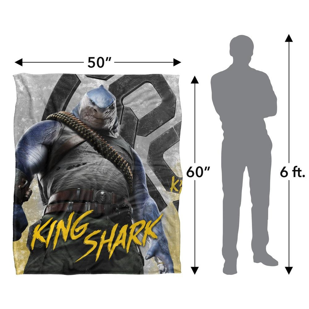 Multicoloured - Pack Shot - Suicide Squad King Shark Blanket