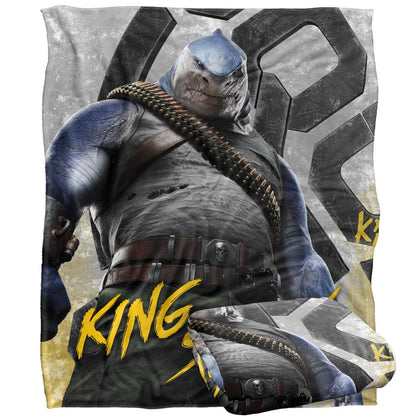 Multicoloured - Side - Suicide Squad King Shark Blanket