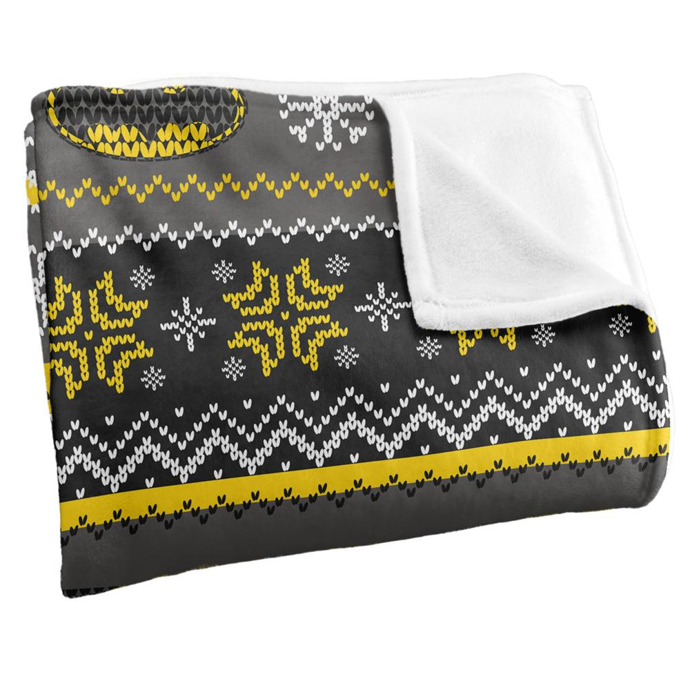 Multicoloured - Side - Batman Christmas Fair Isle Blanket