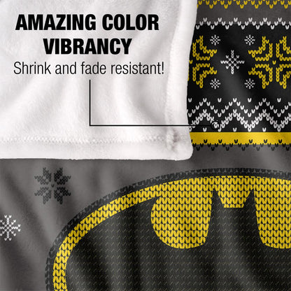 Multicoloured - Lifestyle - Batman Christmas Fair Isle Blanket