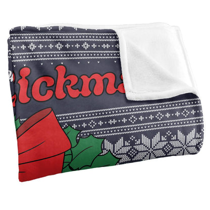 Multicoloured - Side - Rick And Morty Merry Rickmas Christmas Blanket