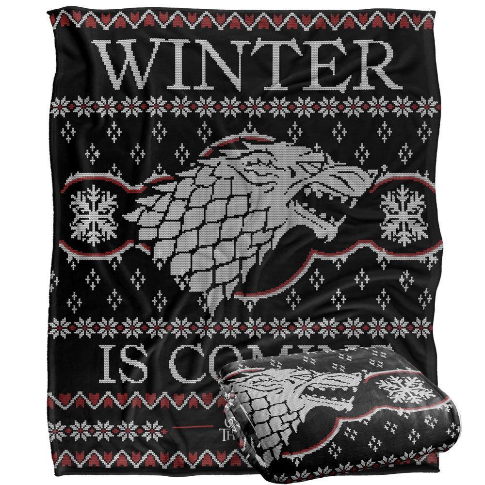 Multicoloured - Back - Game Of Thrones Winter Is Coming Fair Isle Blanket