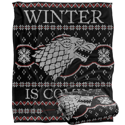 Multicoloured - Back - Game Of Thrones Winter Is Coming Fair Isle Blanket