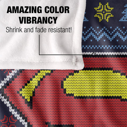 Multicoloured - Lifestyle - Superman Christmas Fair Isle Blanket