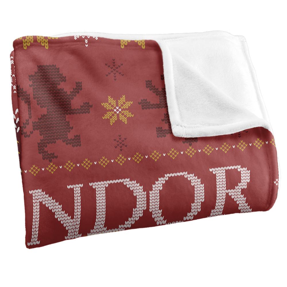 Multicoloured - Side - Harry Potter Gryffindor Fair Isle Blanket