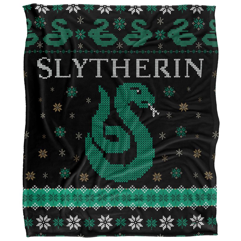 Multicoloured - Front - Harry Potter Slytherin Fair Isle Blanket