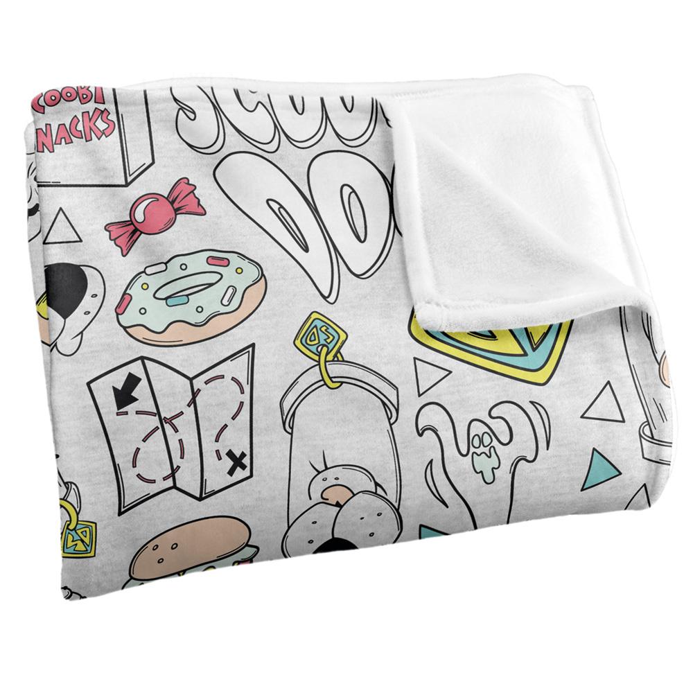Multicoloured - Side - Scooby Doo Icons Blanket