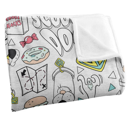 Multicoloured - Side - Scooby Doo Icons Blanket