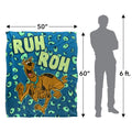 Multicoloured - Pack Shot - Scooby Doo Ruh Roh Eyes Blanket