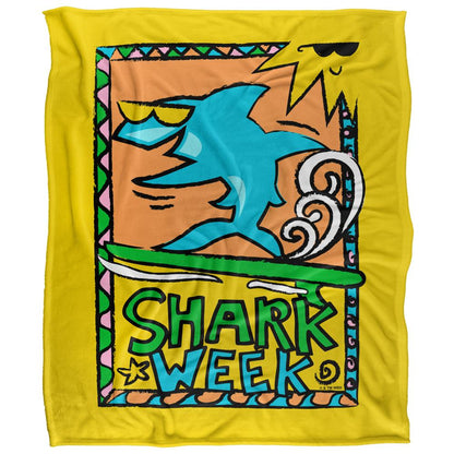 Multicoloured - Front - Shark Week Surf Blanket