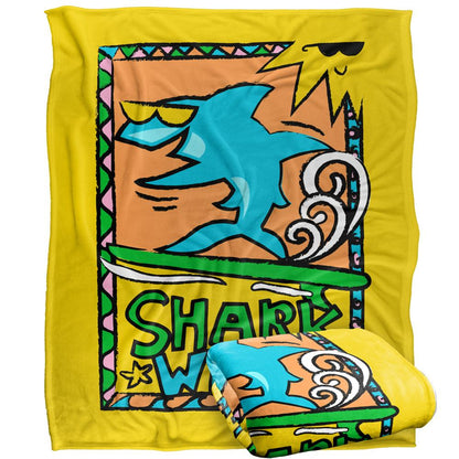 Multicoloured - Back - Shark Week Surf Blanket