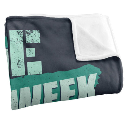 Multicoloured - Side - Shark Week Live Every Week Blanket