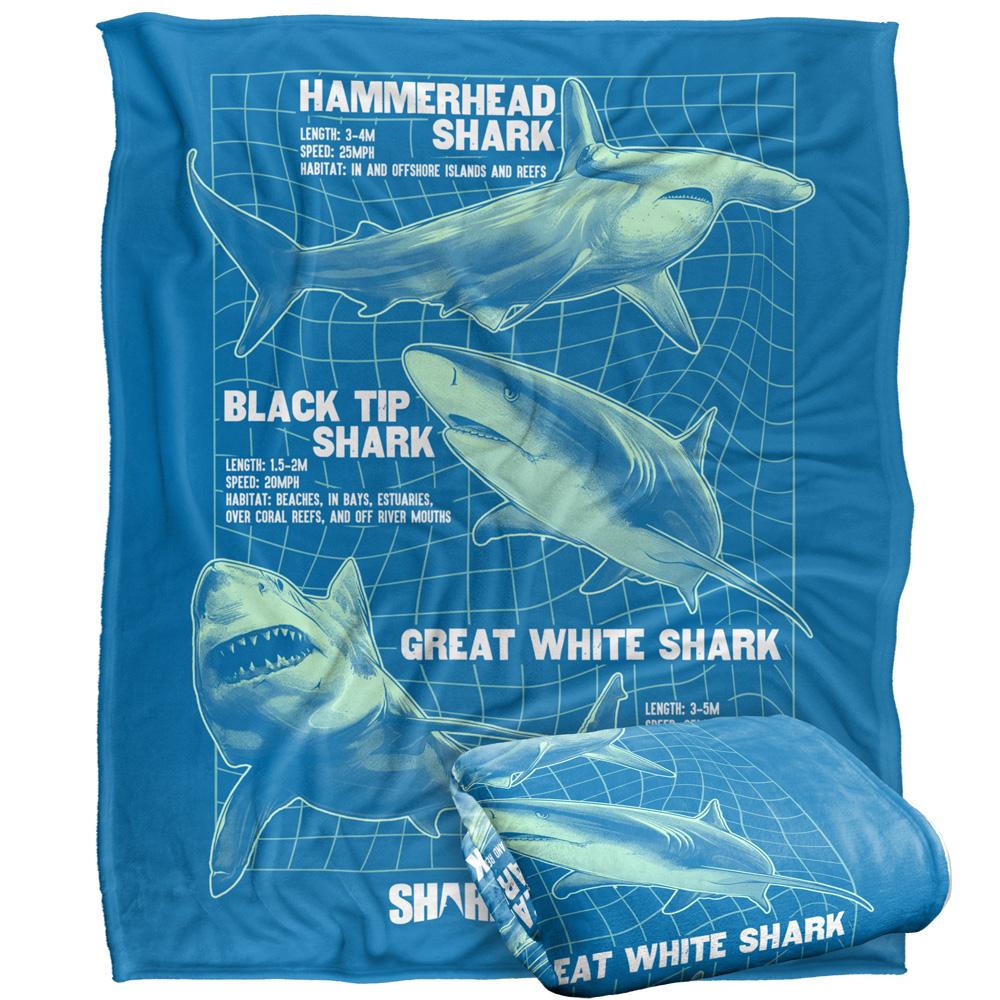 Multicoloured - Back - Shark Week Stats Blanket