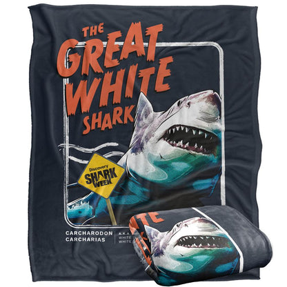 Multicoloured - Back - Shark Week Great White Shark Blanket