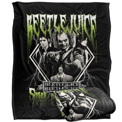 Multicoloured - Back - Beetlejuice Say My Name Group Shot Blanket