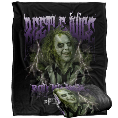 Multicoloured - Back - Beetlejuice Say My Name Blanket