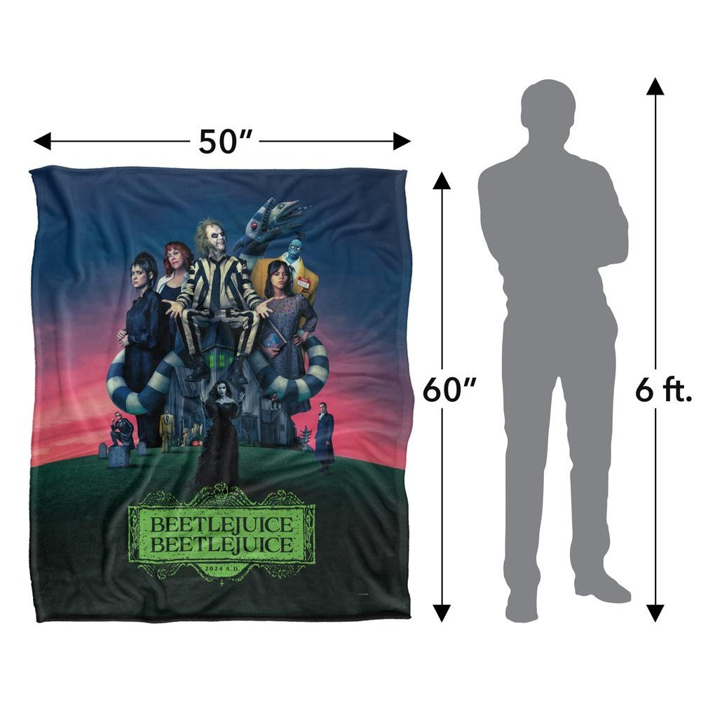 Multicoloured - Pack Shot - Beetlejuice Beetlejuice Movie Poster Blanket