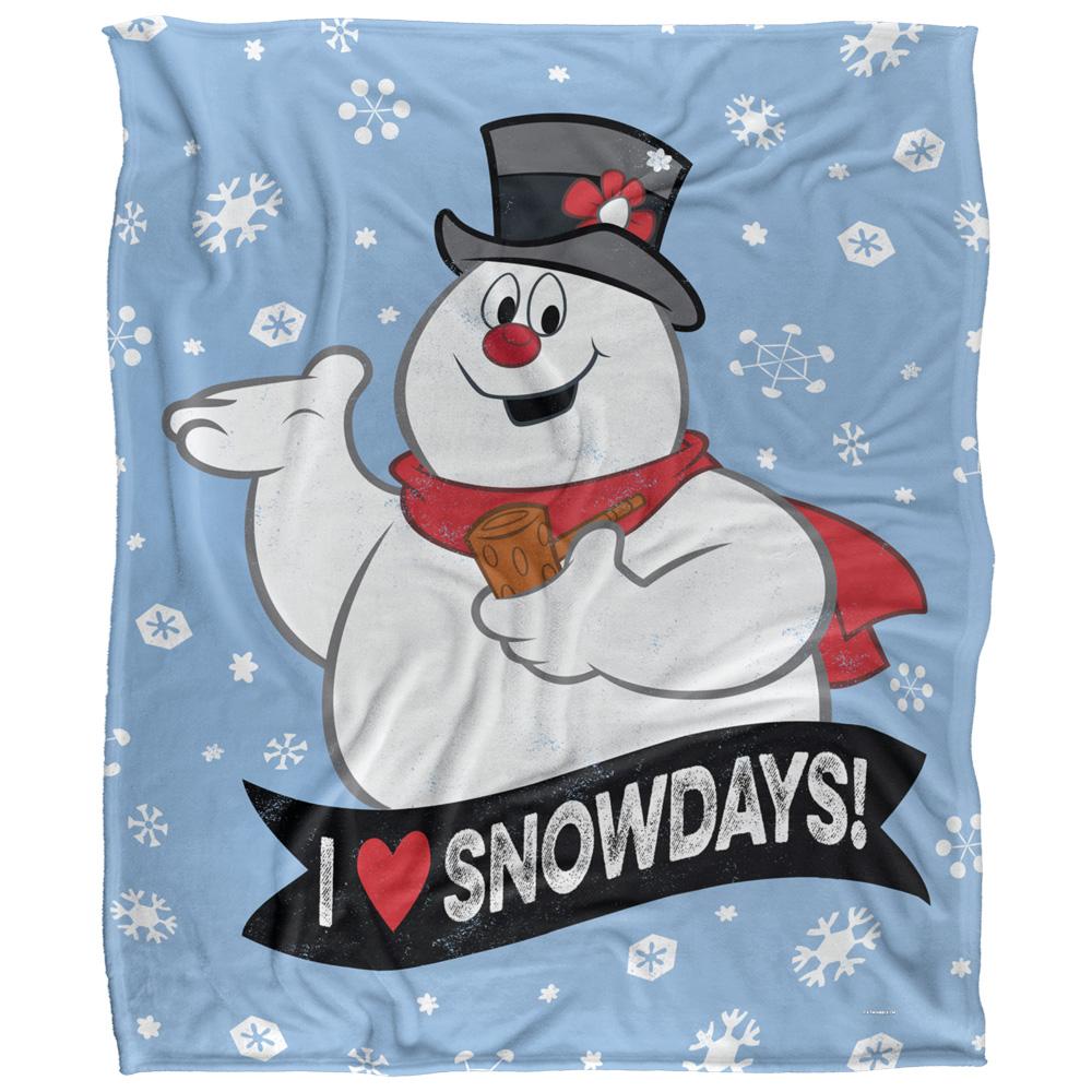 Multicoloured - Front - Frosty The Snowman I Love Snowdays Blanket