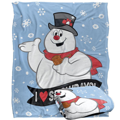 Multicoloured - Back - Frosty The Snowman I Love Snowdays Blanket