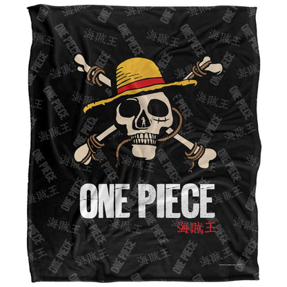 Multicoloured - Front - One Piece Jolly Roger Logo Blanket
