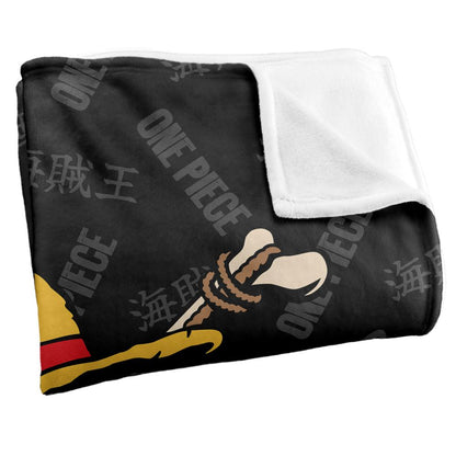 Multicoloured - Side - One Piece Jolly Roger Logo Blanket