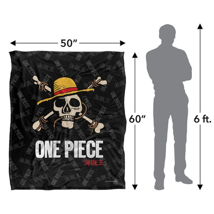 Multicoloured - Pack Shot - One Piece Jolly Roger Logo Blanket