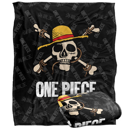 Multicoloured - Back - One Piece Jolly Roger Logo Blanket