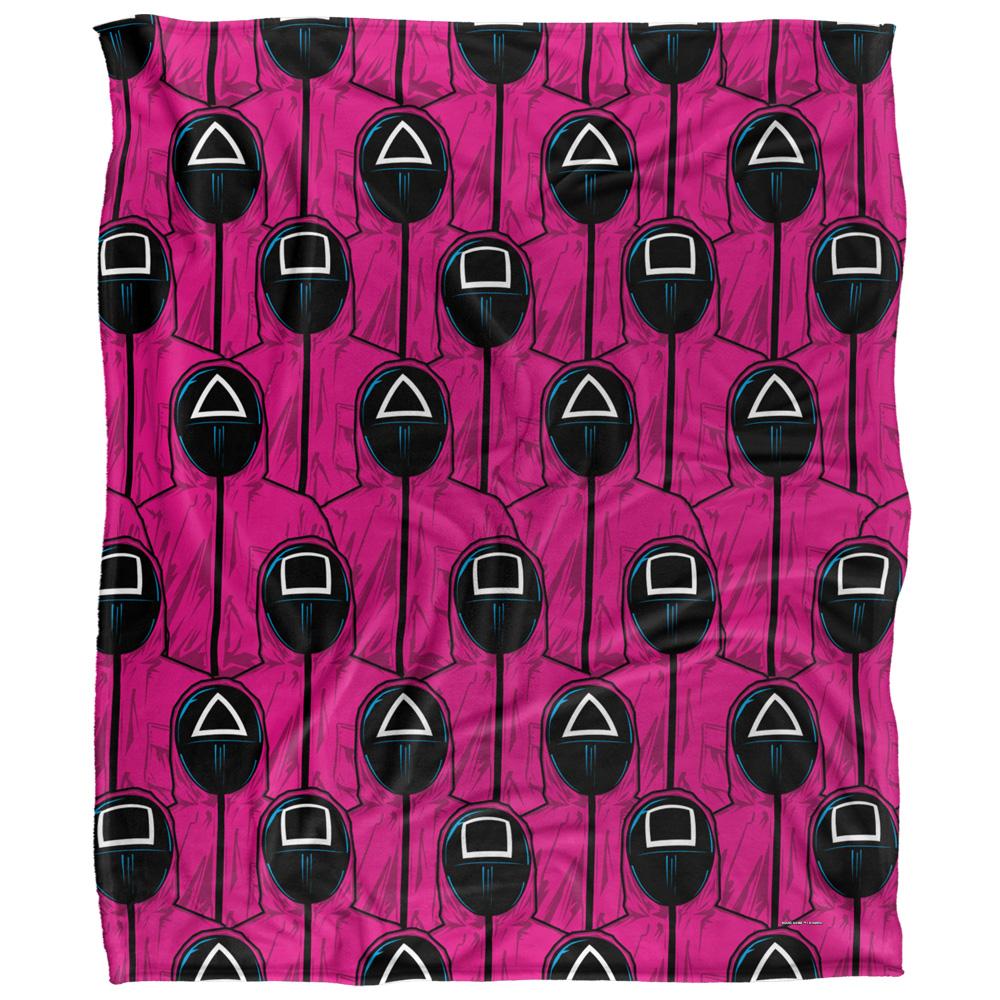 Multicoloured - Front - Squid Game Repeat Print Guards Blanket