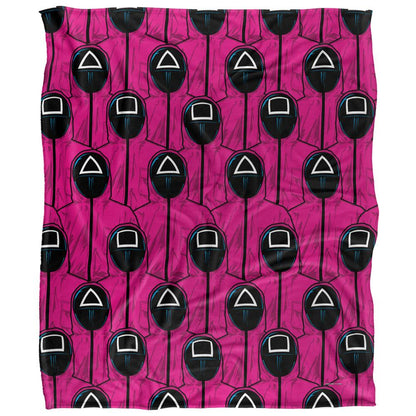 Multicoloured - Front - Squid Game Repeat Print Guards Blanket