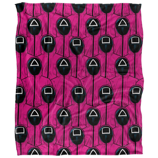 Multicoloured - Front - Squid Game Repeat Print Guards Blanket