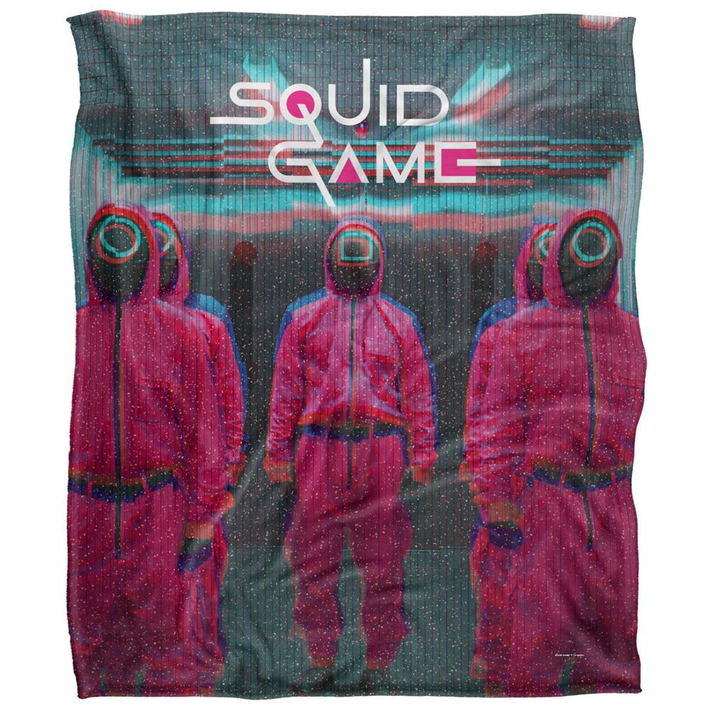 Multicoloured - Front - Squid Game Scene Guards Blanket