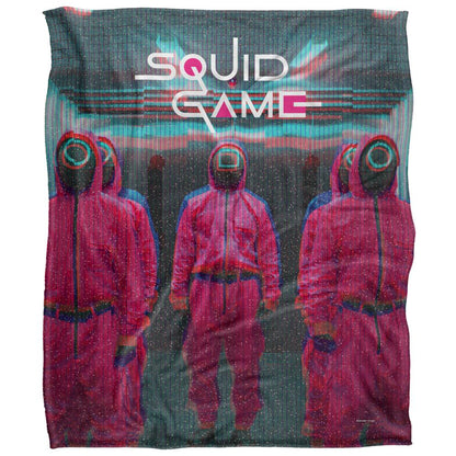 Multicoloured - Front - Squid Game Scene Guards Blanket
