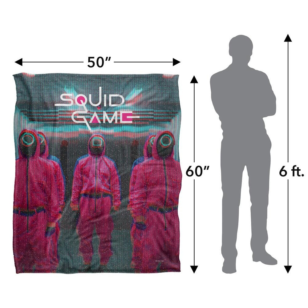 Multicoloured - Pack Shot - Squid Game Scene Guards Blanket