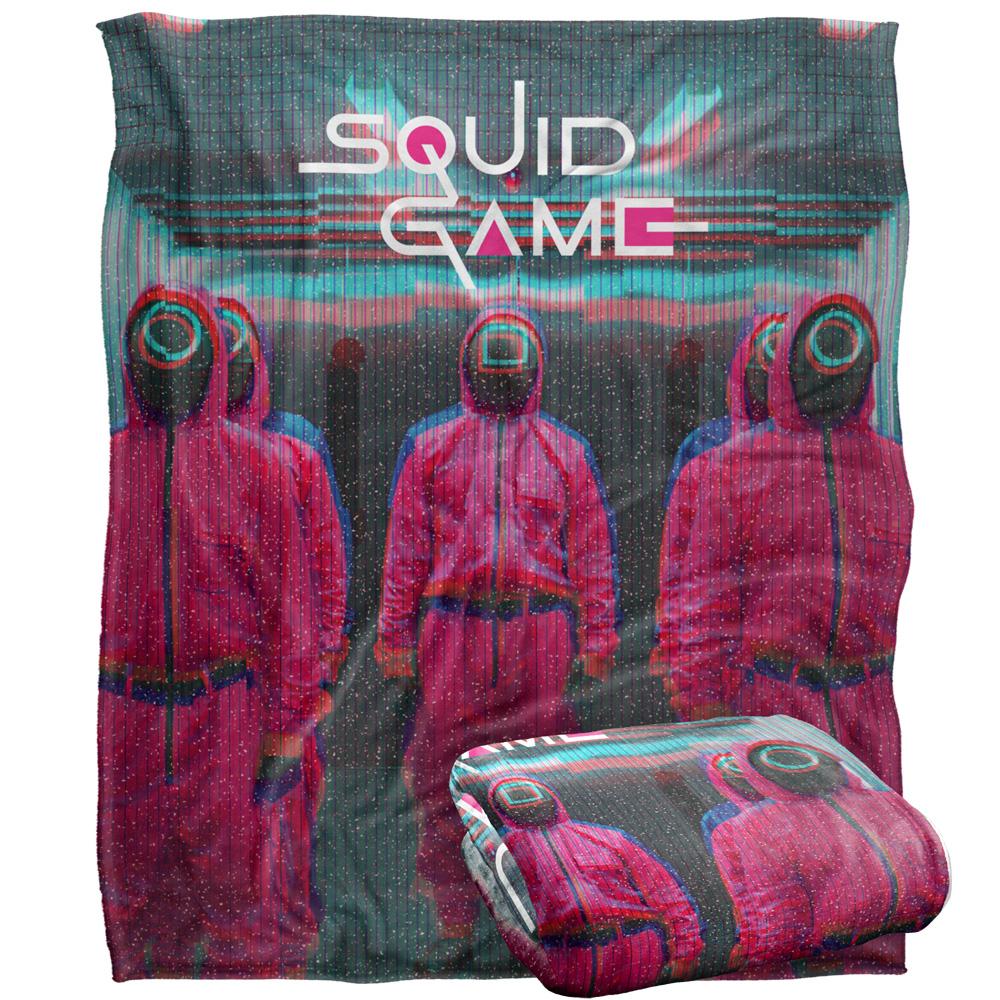 Multicoloured - Back - Squid Game Scene Guards Blanket