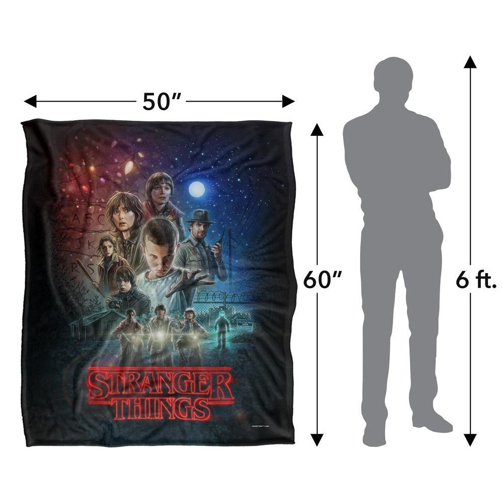 Multicoloured - Pack Shot - Stranger Things Poster Blanket