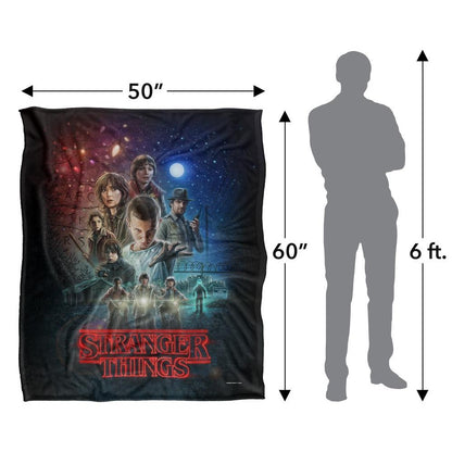 Multicoloured - Pack Shot - Stranger Things Poster Blanket