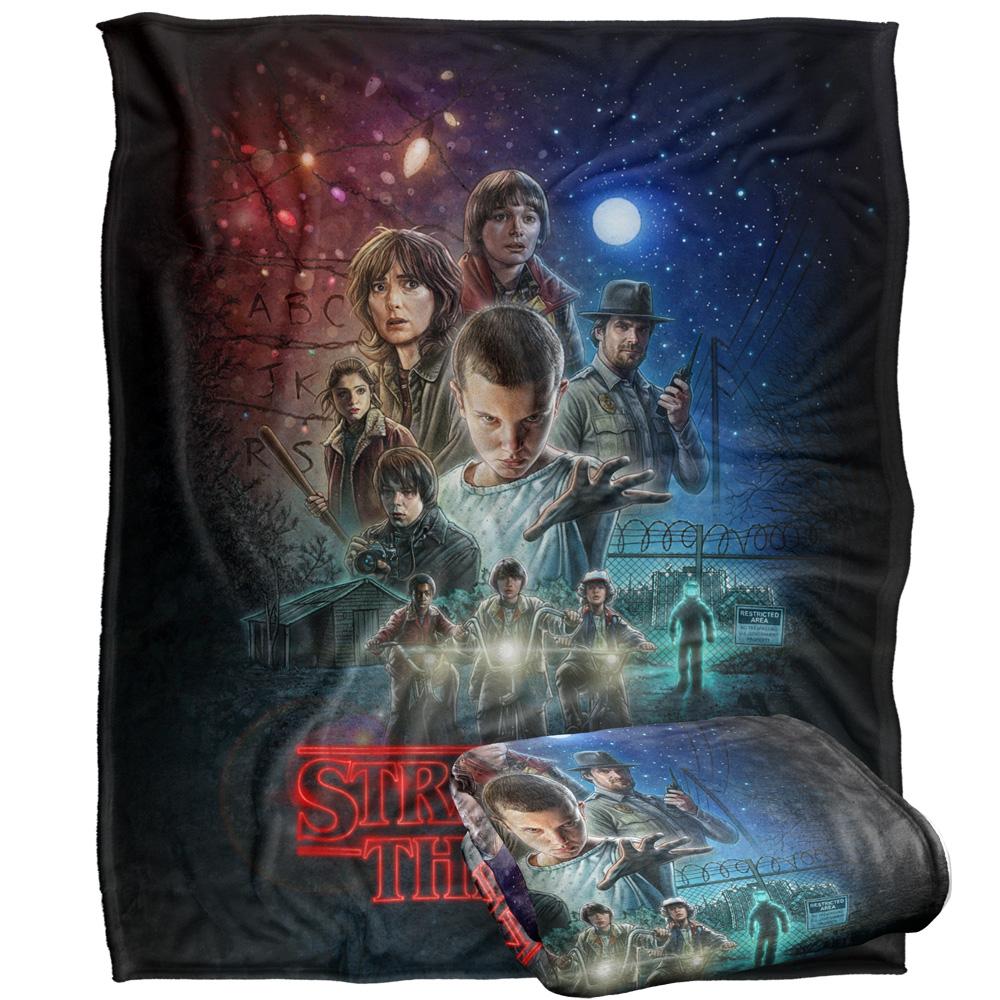 Multicoloured - Back - Stranger Things Poster Blanket