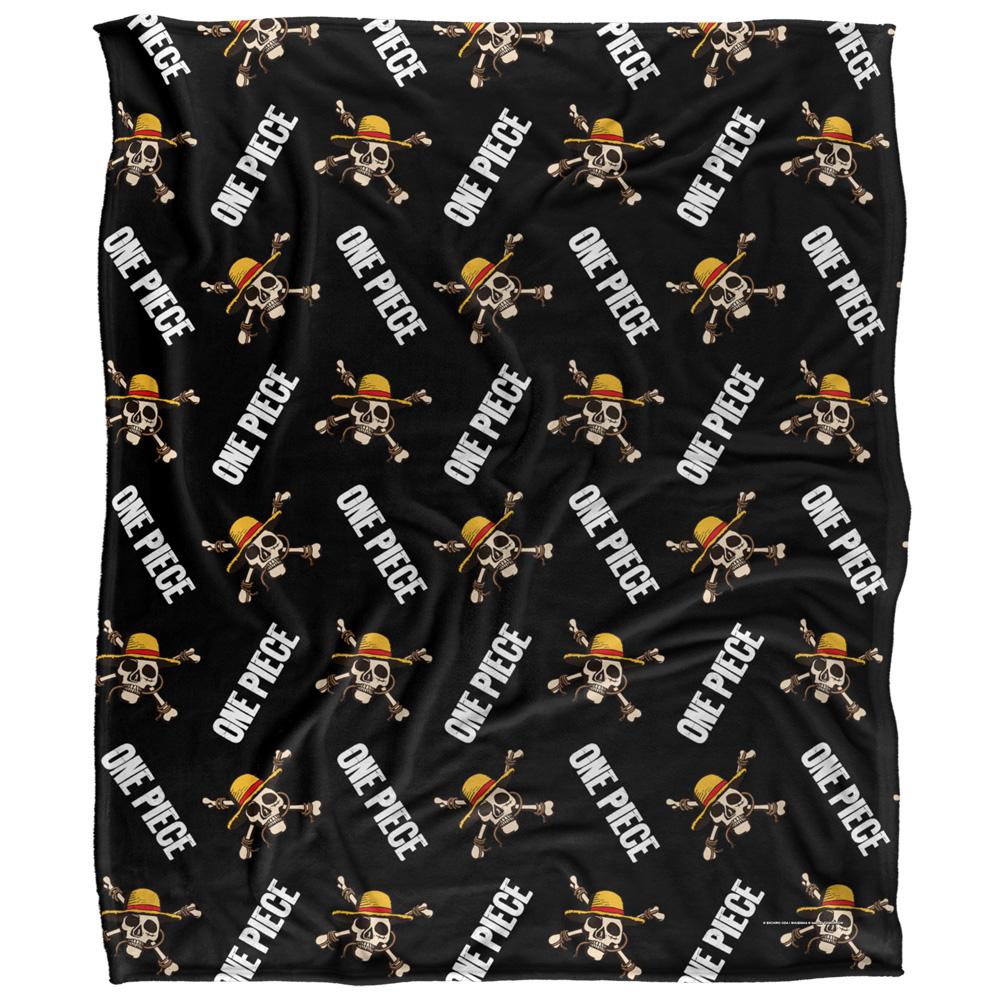 Multicoloured - Front - One Piece Jolly Roger Repeat Print Blanket
