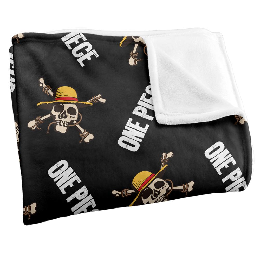 Multicoloured - Side - One Piece Jolly Roger Repeat Print Blanket
