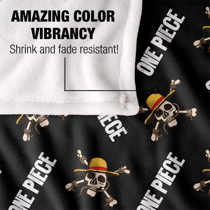 Multicoloured - Lifestyle - One Piece Jolly Roger Repeat Print Blanket