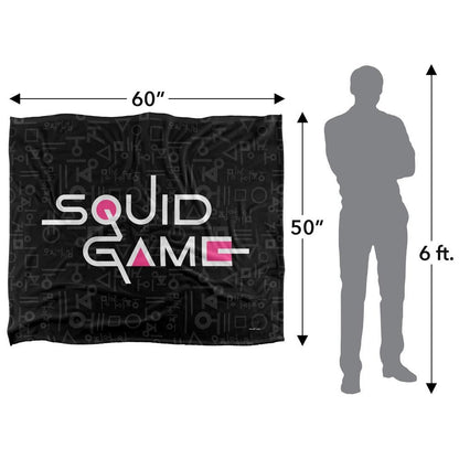Multicoloured - Pack Shot - Squid Game Logo Blanket