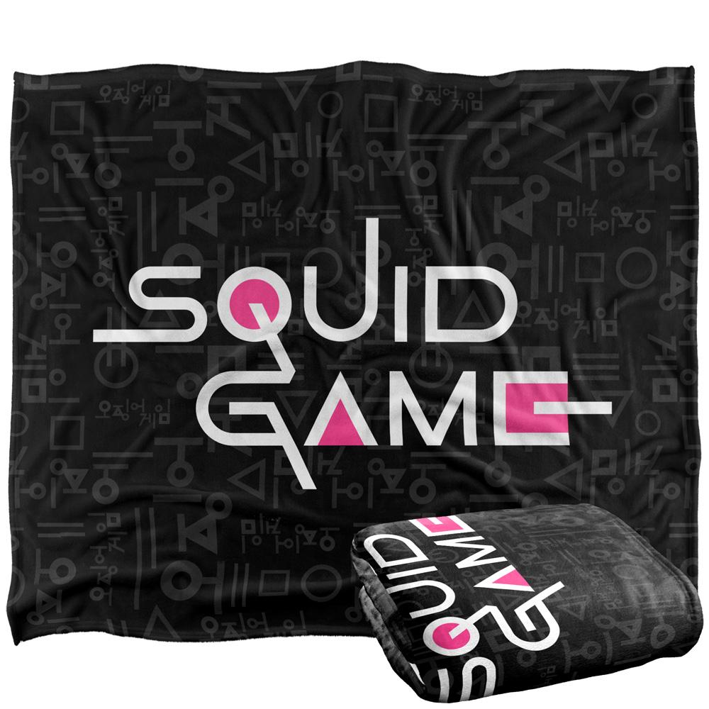 Multicoloured - Back - Squid Game Logo Blanket