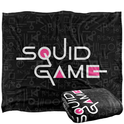 Multicoloured - Back - Squid Game Logo Blanket