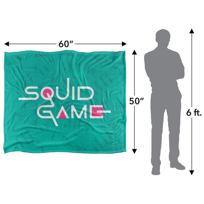 Multicoloured - Pack Shot - Squid Game Logo Blanket